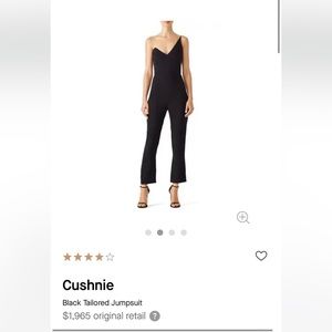 NWOT Cushnie Black Tailored Jumpsuit